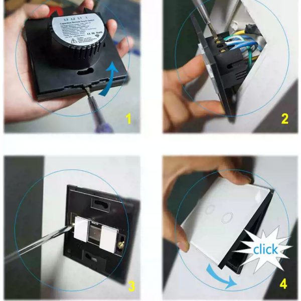 Wireless 433MHz RF Remote-Controlled Wall Switch