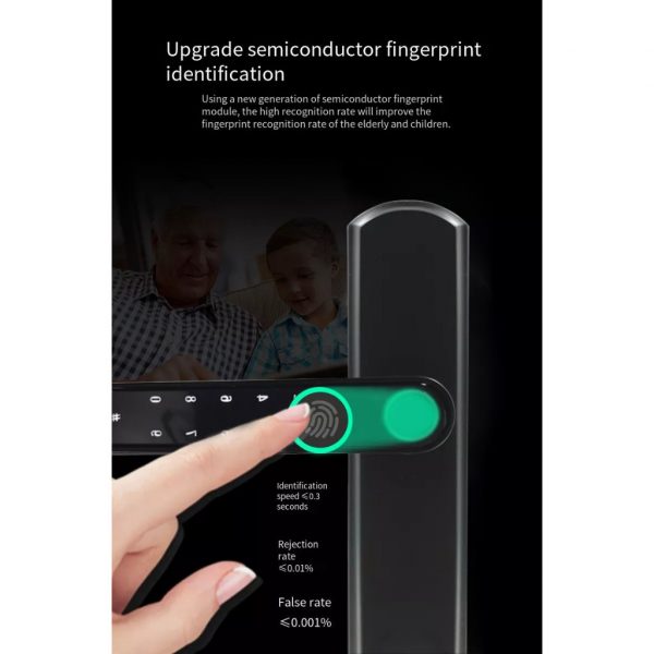 Tuya/smart life app Bluetooth double sided rechargeable Fingerprint & Password Door Lock