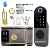 TTlock App Smart Double Side Fingerprint Lock for grille door