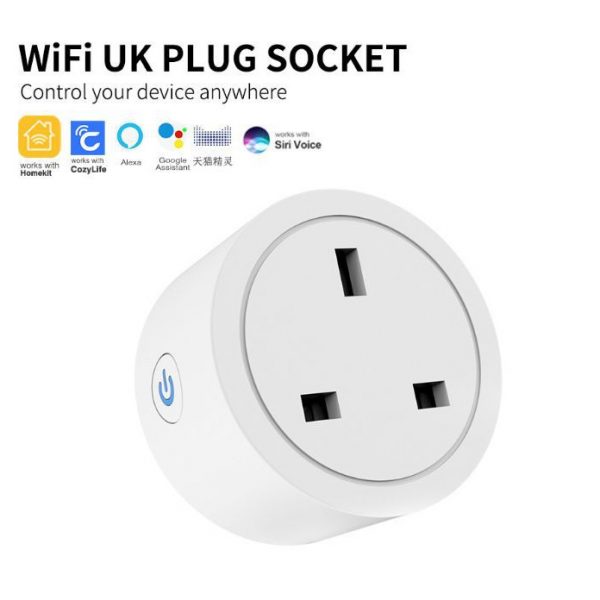 Cozylife App Homekit WiFi Smart UK Plug Socket with Power Monitoring Easy-to-Use Home Automation
