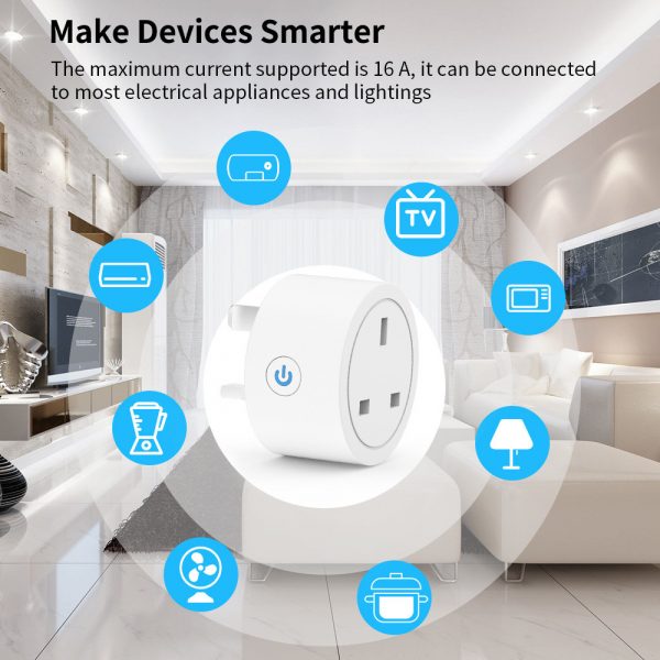 Cozylife App Homekit WiFi Smart UK Plug Socket with Power Monitoring Easy-to-Use Home Automation