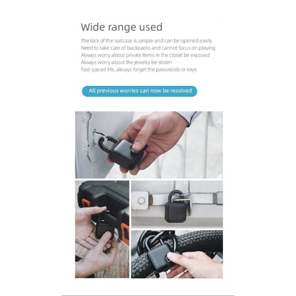 Smart Life App Bluetooth Fingerprint Padlock Keyless Security
