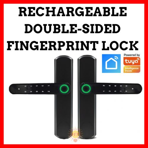 Tuya/smart life app Bluetooth double sided rechargeable Fingerprint & Password Door Lock