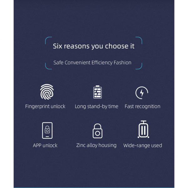 Smart Life App Bluetooth Fingerprint Padlock Keyless Security