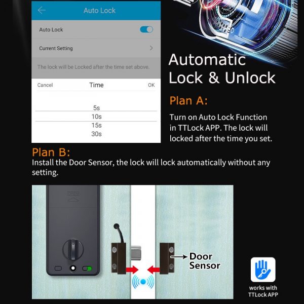 TTLock app Deadbolt Smart Door Lock fingerprint card passcode