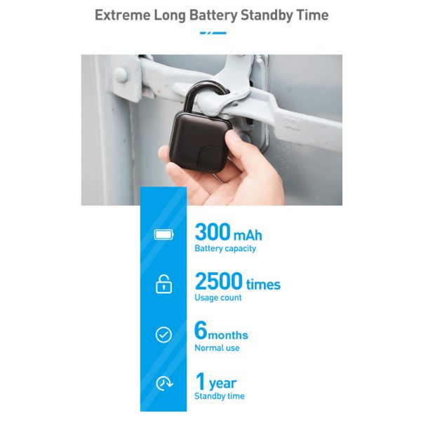 Smart Life App Bluetooth Fingerprint Padlock Keyless Security