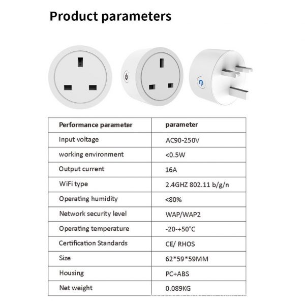 Cozylife App Homekit WiFi Smart UK Plug Socket with Power Monitoring Easy-to-Use Home Automation