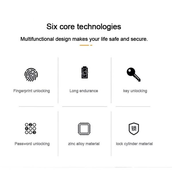 Tuya/smart life app Bluetooth double sided rechargeable Fingerprint & Password Door Lock