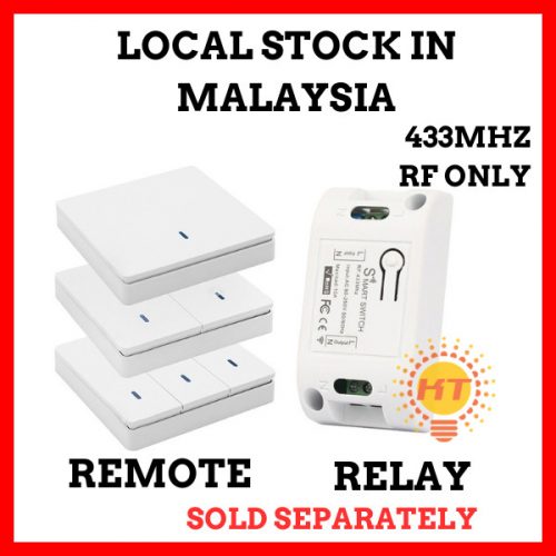 433mhz RF Relay Module Switch + Remote Switch (This not support wifi control)