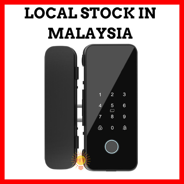 Tuya / Smart Life Bluetooth Glass Door Lock Digital Biometric Fingerprint