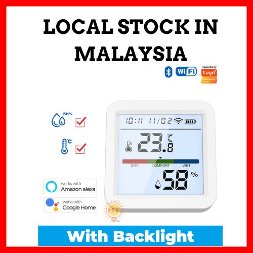 Tuya Wifi Temperature & Humidity Sensor with LCD display Wireless Smart Themometer