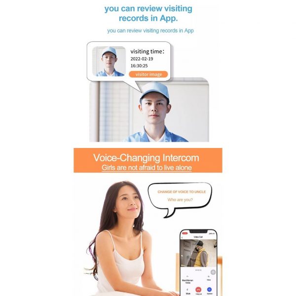 Smart life Low-Power Doorbell Camera 480p
