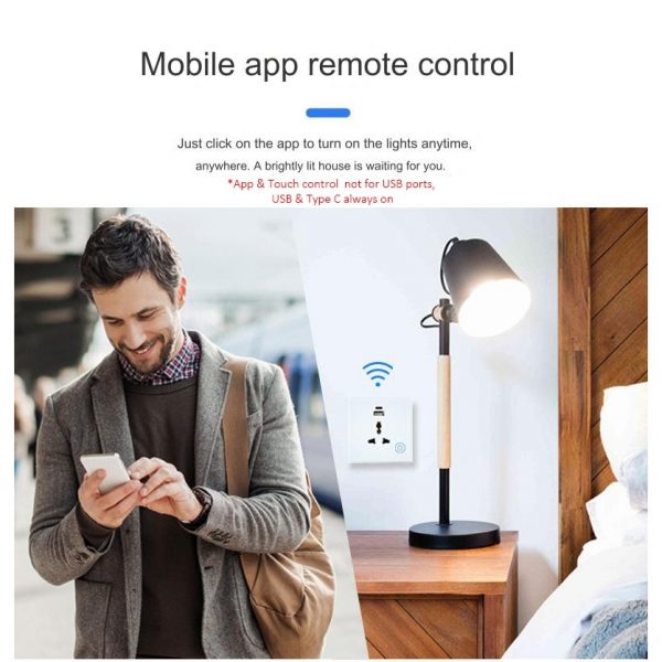 eWeLink WiFi Smart Socket with 3-Pin Universal Socket USB Type C Port App Control Home Automation