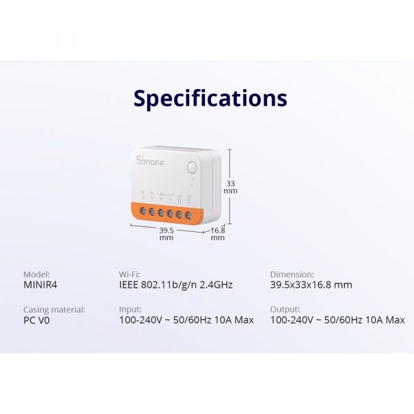 SONOFF MINI Extreme Wi-Fi Smart Switch MINIR4