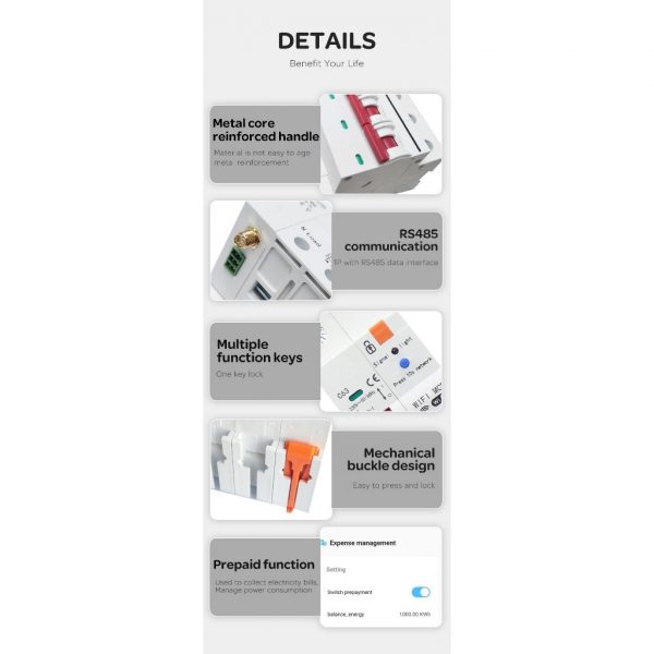 Smart life app 4p 63a 3 phase Smart meter circuit breaker