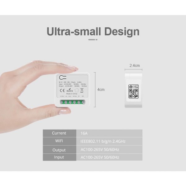 Cozylife Homekit Basic 16A WiFi Mini Smart Breaker Switch for Smart Home Control