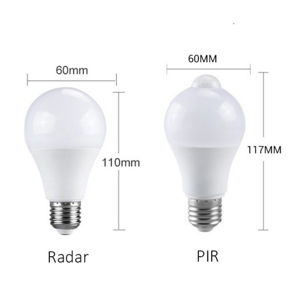 PIR & Radar Motion with Photocell Sensor LED Bulb