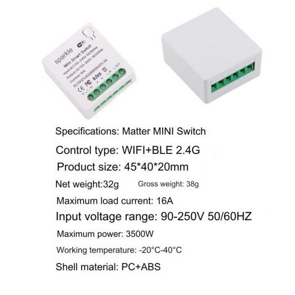 Matter 16A WiFi Mini Smart Basic Breaker