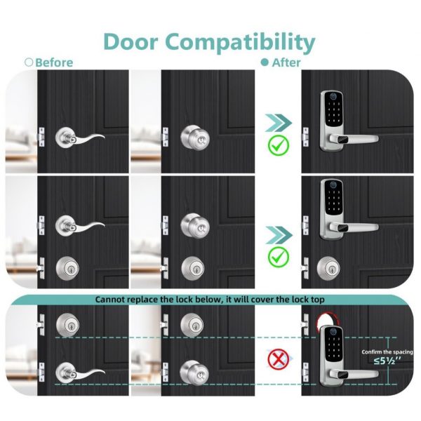 TTLock Smart Lock Fingerprint Passcode Key Card App Unlock