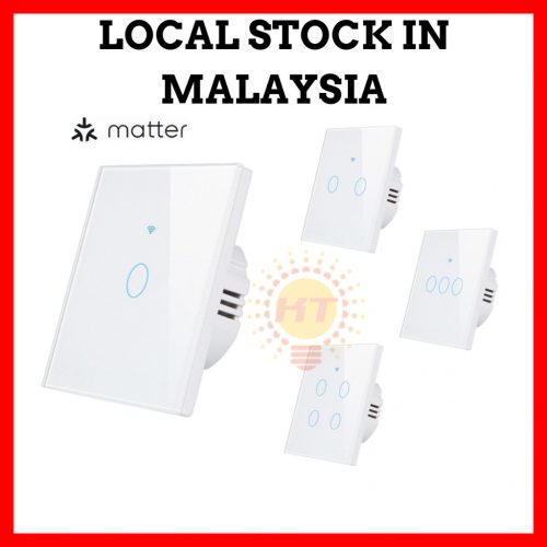 Matter Smart Touch Wall Switch 2 in 1 With or Without Neutral