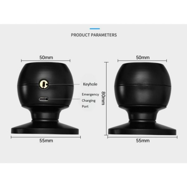 Smart Life App Spherical Fingerprint Lock