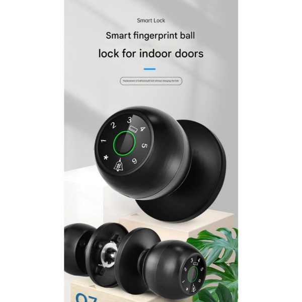 Smart Life App Spherical Fingerprint Lock