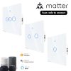 Matter Smart Touch Wall Switch 2 in 1 With or Without Neutral