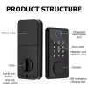 Smart Life Tuya Electronic Bluetooth Door Deadbolt Smart Lock Biometric Fingerprint Digital Password