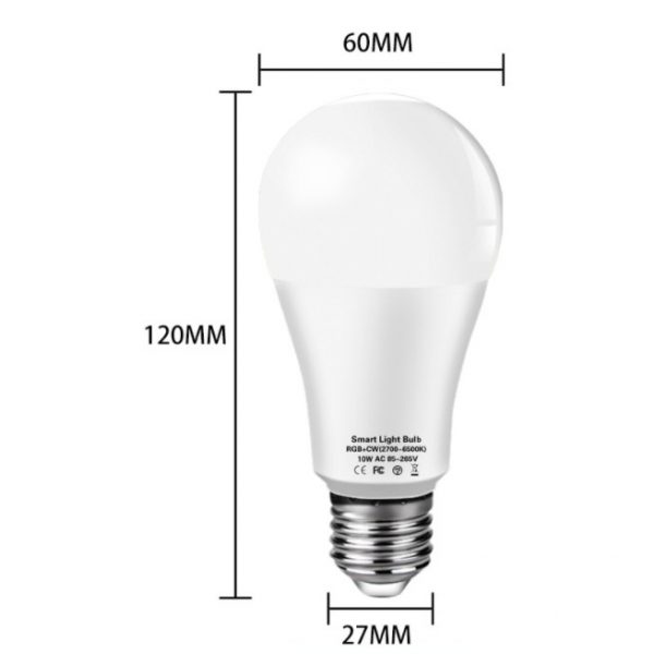 Smart Life Tuya App LED Light Bulb Wifi RGB/White Multicolor Smart Home Control E27