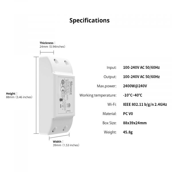 Sonoff Basic R4 10A WiFi wireless control smart switch ewelink