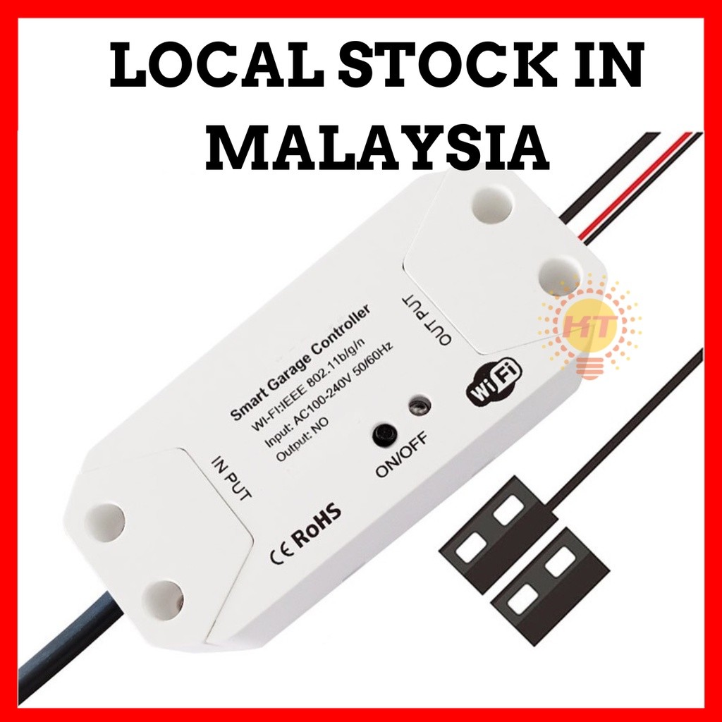 Smart Life App WIFI Garage Door Auto Gate Autogate Opener Controller With Sensor UK Plug