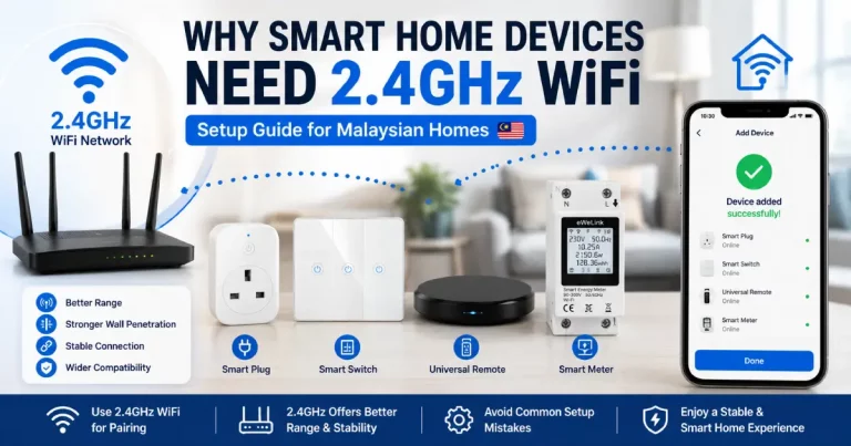 Smart home devices need 2.4GHz WiFi for pairing and stable connection