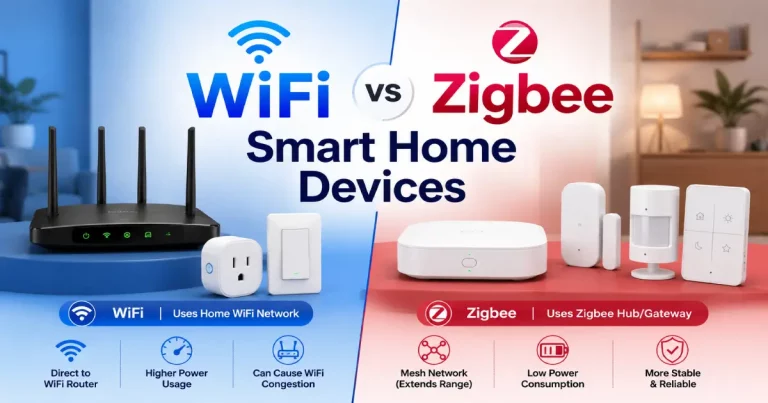 WiFi vs Zigbee smart home devices comparison