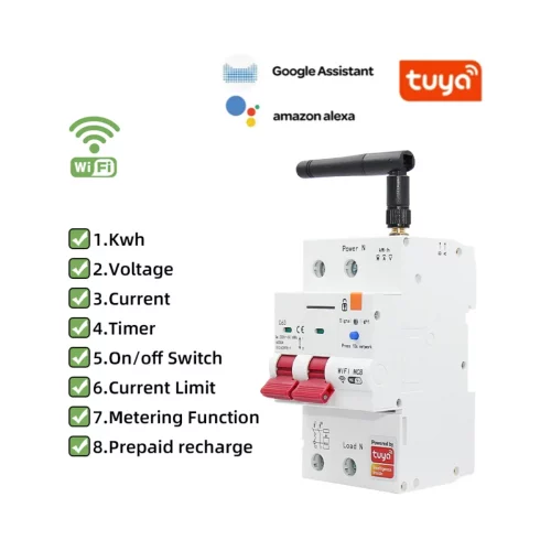 Tuya Smart Life 4P 63A 3-Phase Smart Meter Circuit Breaker