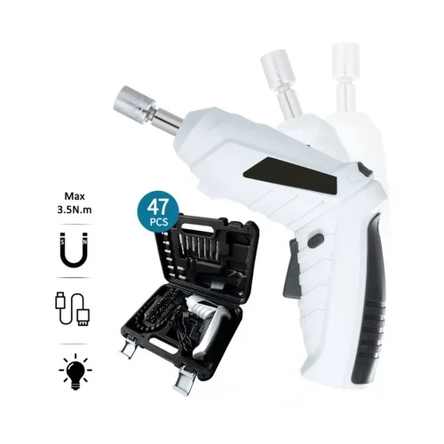 45-in-1 Rechargeable Cordless Mini Hand Drill Screwdriver Set