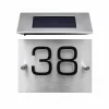 Solar Powered LED House Number Door Plate
