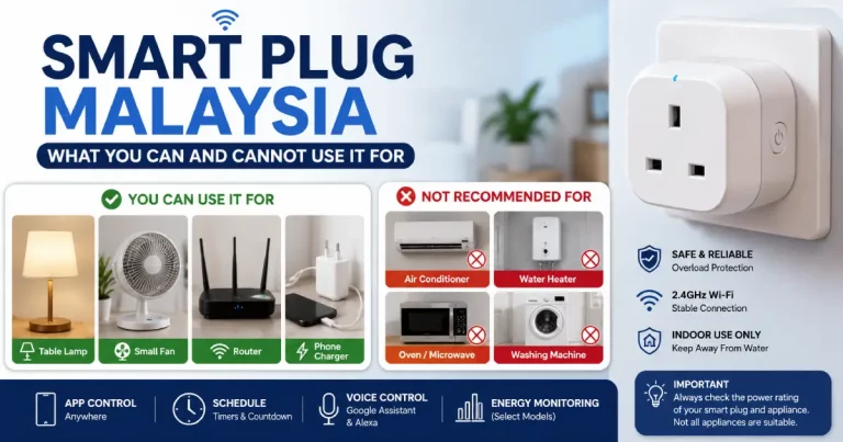 Smart plug Malaysia guide for suitable appliances and high power device warnings